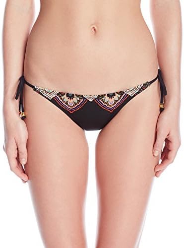 PilyQ Women's Embroidered Tie-Side Bikini Bottom