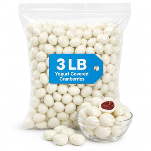 Yogurt Covered Cranberries, Sweet Tangy Dried Fruit Snack, Bulk 3 lb Bag image 3