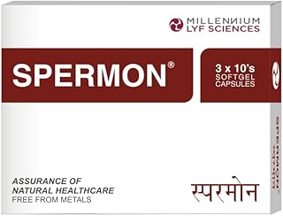 Spermon Natural Softgel Capsules | Improves Fertility comes with Shilajit, Gokshura, Kuanchabheej, Ashwagandha, Safed Musl...