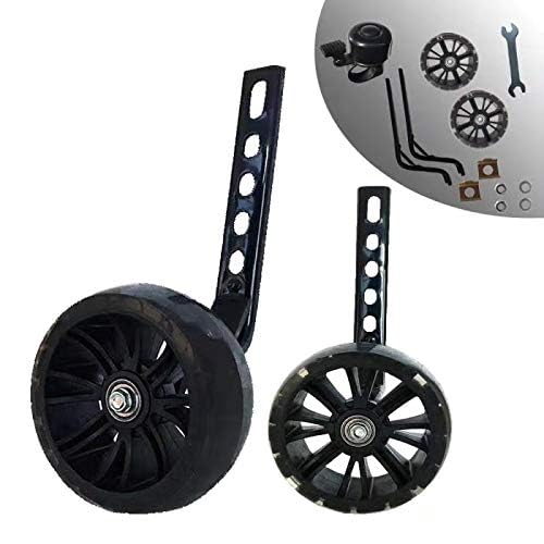 Image of training wheels flash mute wheel bicycle stabiliser mounted Kit compatible for bikes of 12 14 16 18 20 Inch, 1 Pair