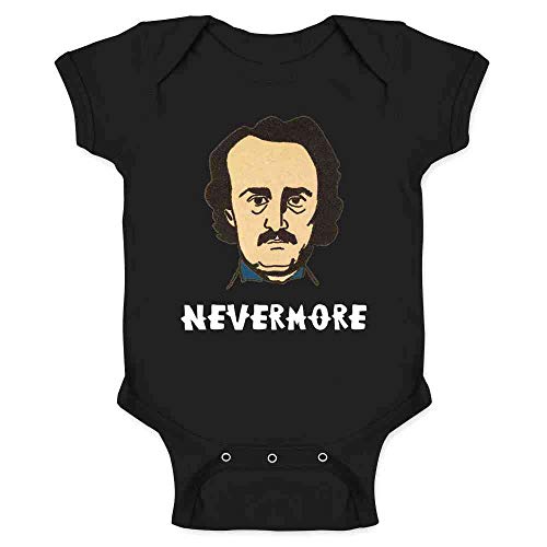 Edgar Allan Poe Nevermore Halloween Gothic Infant Bodysuit Black 6M