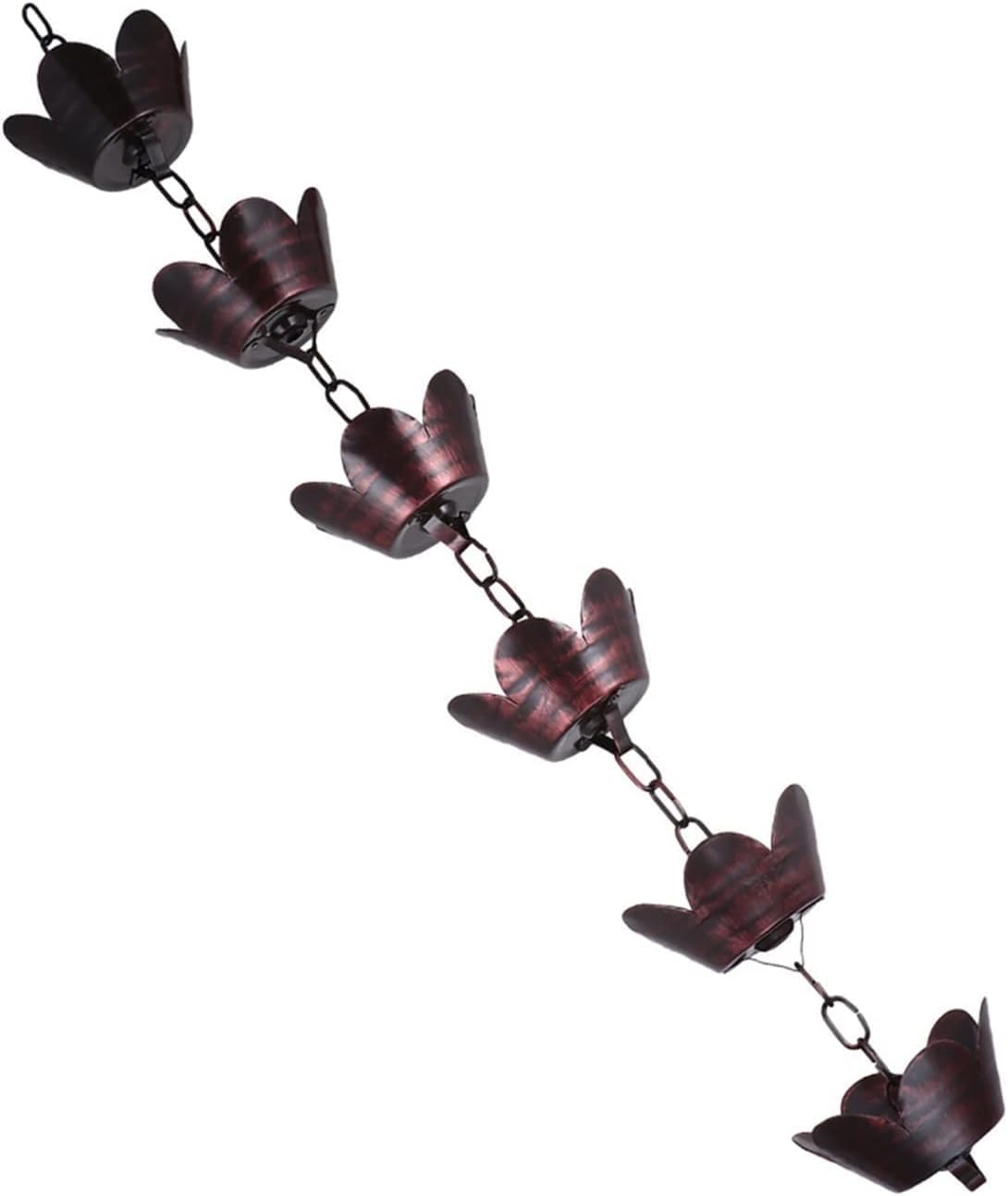 Rain Chains Rain Chain, Metal Rain Chain Basin, Rain Chains for Outside, Decorative Petal Shape Rain Catcher for Downspout