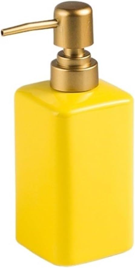 Beautiful Ceramic Soap Dispenser with Pump Lotion Liquid Dispenser for Shampoo Bathroom Kitchen Bathroom Decor(Gris)