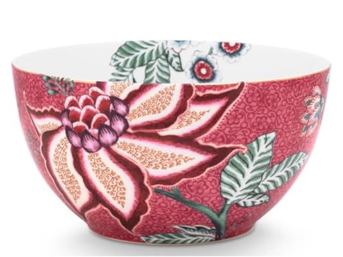 Pip Studio 51003195 Flower Festival scallop Bowl dark pink 15 cm (1 Stück)