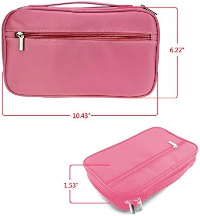 Hotrose® Timed Promotion Multifunctional Makeup Brush Zipper High Quality Cosmetic Case for Travel & Home Use(pink)
