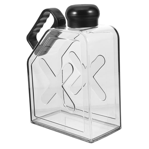Bouteille d'eau carrée réutilisable gourde plate plastique sûr extérieur