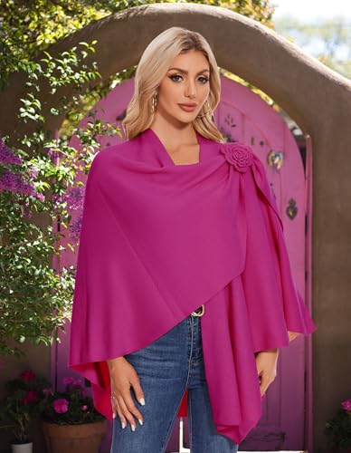 Image of PULI Womens Cross Front Poncho Shawl Wrap Elegant Wedding Formal Gift