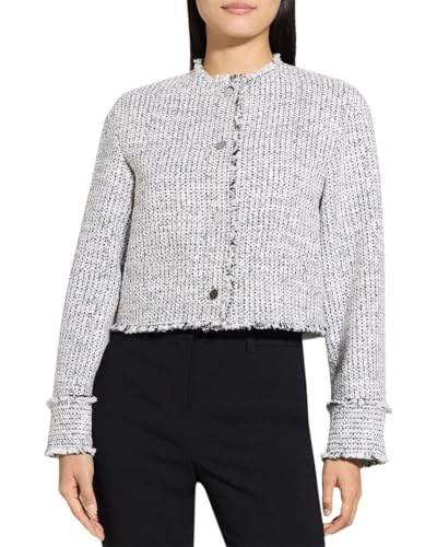 Theory Women's Tweed Button Jacket, Multicolor at Amazon