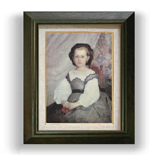 ルノワール ロメール・ラコー嬢 F4 油絵直筆仕上げ 479×389mm 額縁