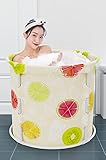 KLZUOPT Portable Bathtub Adult Heavy Duty Teen Size Folding Bathtub,Inflatable Bathtub,Portable Bathtub,Plastic Bathtub,SPA Bathtub,Massage Bathtub,Folding Bath Bucket(80X70X70CM)(Color:C)