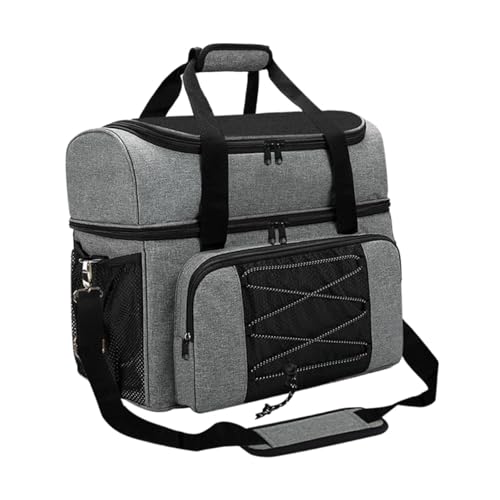 QSTDGVPW Bowling Ball Bag Bowling Storage Bag for Women Men Practical Sturdy Bowling Handbag 2 Balls Bowling Bag for Training Gym, Gray