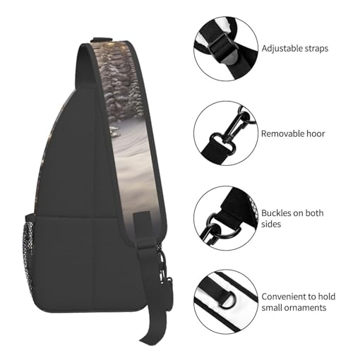 Bolso bandolera cruzado para hombre y mujer negro miniatura 5