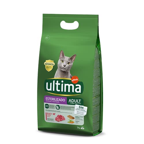 6 mejores piensos para gatos 17 Ultima Pienso para Gatos Esterilizados Adulto con Buey - 3 kg