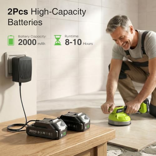 Taskstar Tile Vibration Tool 160mm with 2 ×2000mAh Battery for Laying Tiles - image 5