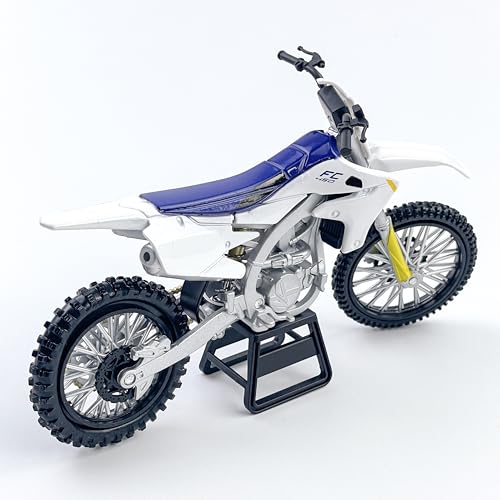 Modelo Motocicleta de Motocross 1:12 Blanco miniatura 6