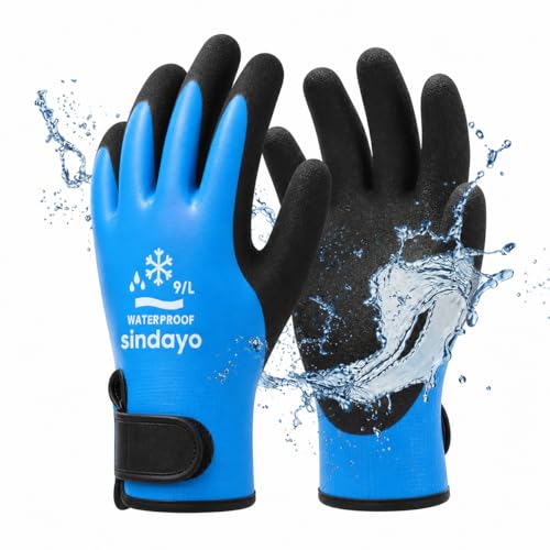 Sindayo 100% Waterproof Winter Work Gloves for Men & Women,
