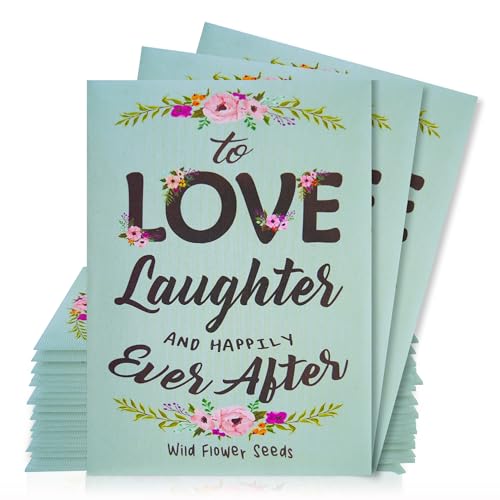 Pre-Filled Wildflower Seed Packet for Wedding Favor Baby Showers Bridal