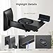 suptek Speaker Wall Mounts, Dual Speaker Stands for Surround Sound Speakers, Universal Bracket, Tilt Swivel Shelves Up to 55lbs Black (2 Pack)