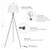 Catalina 19014-001 Modern Metal Tripod Floor Lamp with White Linen Shade for Living Room, Bedroom, Dorm, Office, 59