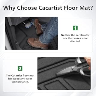 Cacartist Floor Mats Custom Fit for Ford F-150/ F150 Lightning SuperCrew Cab 2015-2025 Accessories TPE 3D All Weather Floor Liners 1st & 2nd Row (Only Fit Rear Seat Without Under Seat Storage)