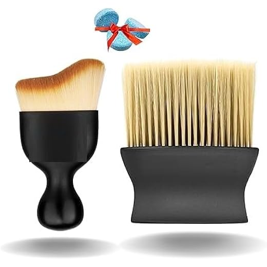 Neck Duster Brush Set, Soft Bristles, 3 Pieces