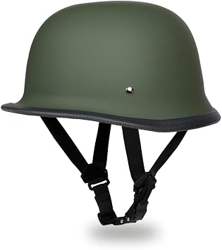 Daytona Half Shell German Motorcycle Helmets, DOT Approved for Superior Safety and Style Comfortable, Durable, and Perfect for Riders Who Want a Retro Look with Modern Protection Standards