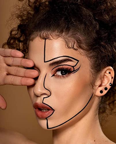 Muba Cosmetics "Israel" Black Liquid Eyeliner - Waterproof Eyeliner Pencil, Ultra-Pigmented Eye Liner For Eye Makeup - Smudge-Proof Eye Liner Pencils, Intense Black Eyeliner Pencils - No Budge Pencil Eyeliner, Matte Black #TOP3