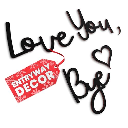 21.6" Love You Bye Sign Above Door Decor - Wall Sign Door Decorations, Good for Inside and Outside Use, Lightweight and Easy to Install Farmhouse Wall Art, Suitable for Hallway and Living Room