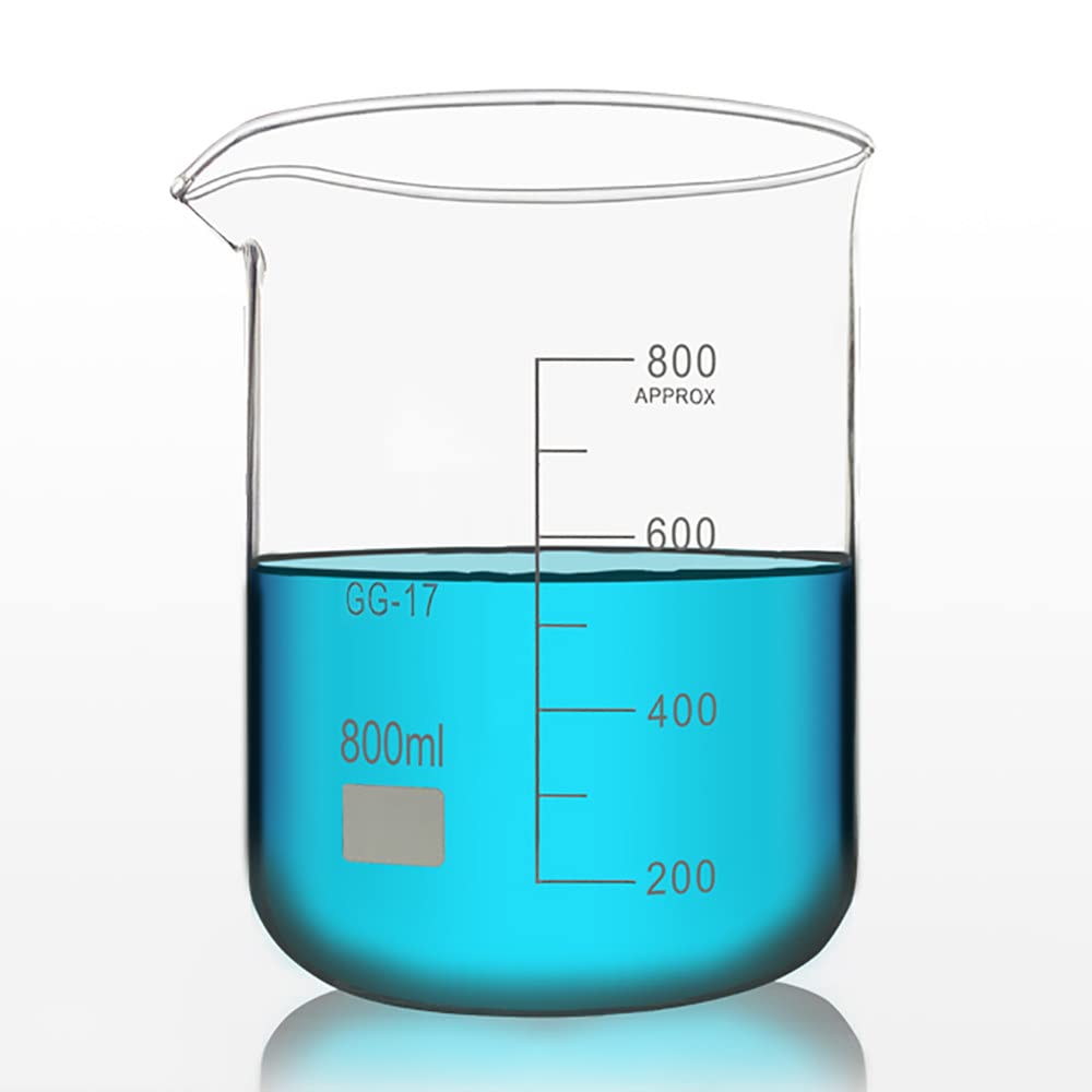 Buy (500ml/600ml/800ml/1000ml) Low Form Glass Beakers, Transparent