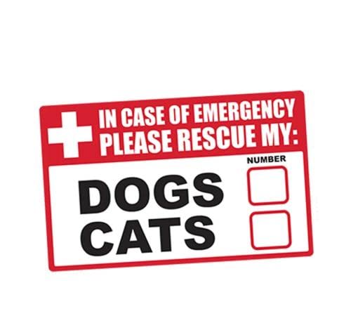 GAETOYEN Autoaufkleber Hund Personalisiert 18Cm(7.08 Inch) Auto-Styling-Notfall-Haustier-Rettungshunde-Katzen-Vinyl-Aufkleber Ersthelfer Fire Safety Bumper Zubehör C1444Sh