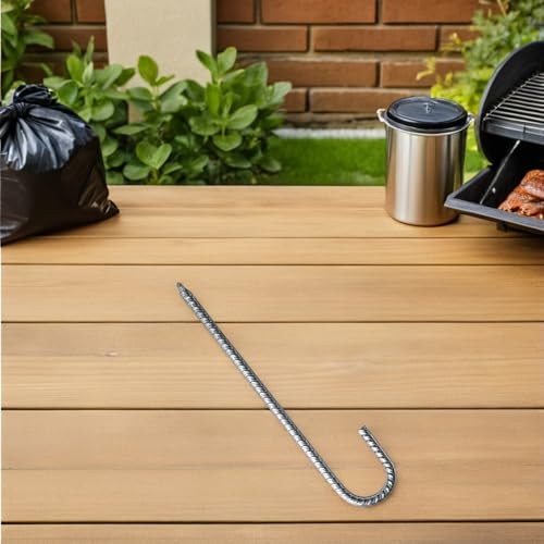Estacas de acero galvanizado para camping pack de 4 anclajes de tierra resistentes 7