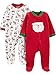 Simple Joys by Carter's Unisex bebé 2-pack Holiday Loose Fit Fleece Footed Pajamas