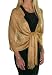 Petal Rose Shawls and Wraps for Evening Dresses - Sheer Bridal Womens Scarves for Prom, Wedding, Party, Bridal - Scarfs for Women with Fringe - Gold
