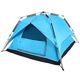 Resistente a la intemperie: no le teme al viento ni a la lluvia, tela impermeable de cinta de plata 190T, la parte inferior de la carpa bloquea el vapor de agua de la superficie, la humedad le permite usar la tranquilidad.