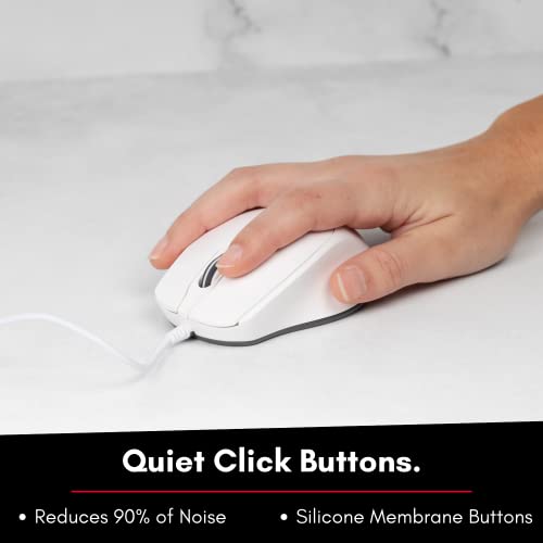 Macally Usb C Mouse For Mac - Precise And Comfortable - Wired Type C Mouse For Macbook Pro Air|Ipad|Pc|Ios|Android - Plug And Play Usbc Apple Mouse With Ambidextrous Body, Multiple Dpi, And 5Ft Cable #TOP3