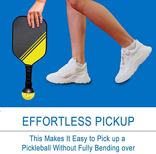 Easypick Pickleball Ball Retriever Picker Upper: Fits All Standard Pickleball Paddles, Easy Attaches Pickleball Paddles, The Easy Way Pick Up Pickleball Balls Without Bending Over, Black (1 Pack) #TOP1