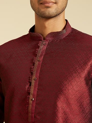 Image of DIWAS BY MANYAVAR Men's Art Silk Self Design Kurta (1pc)