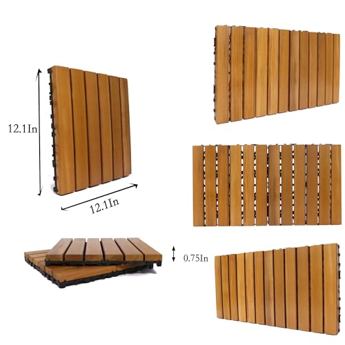 Image of Sauna Mat Canadian Red Cedar 10PCS Set , Traditional & Infrared Sauna Accessory, 12.1*12.1*0.75In, 880LBS Load 1 Capacity Thick PVC for Outdoor & Indoor, Patio Garden, Balcony, Poolside (B)