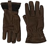 camel active Herren authentischer Lederhandschuh Fäustlinge, Dunkelbraun, XL
