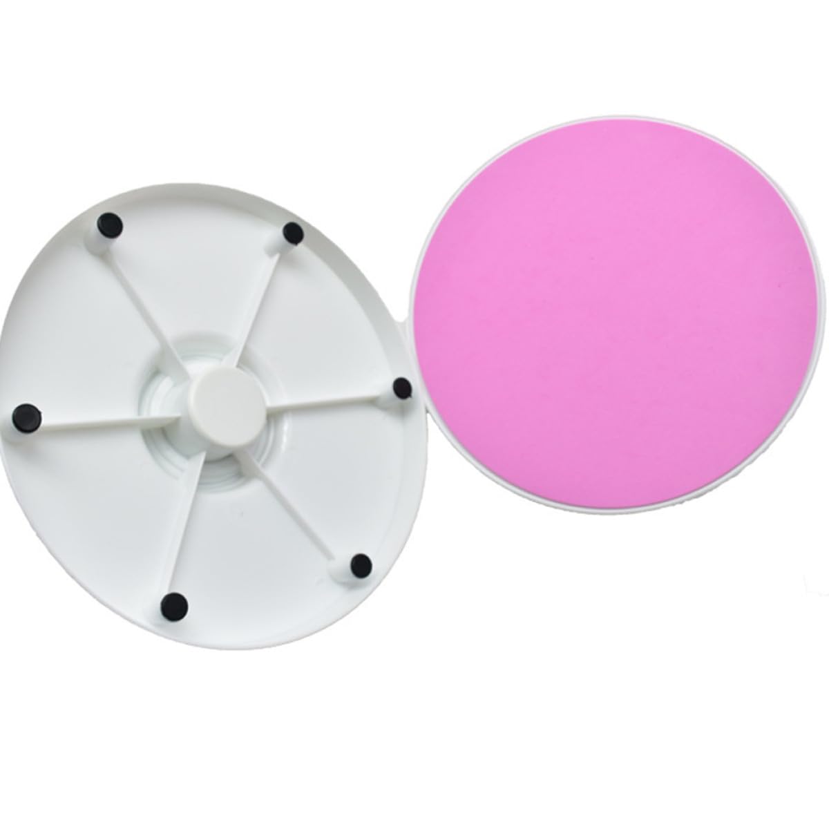 Operitacx Plateau Tournant à Gâteau Support Rotatif 360° Inclinable Rose en Plastique 23 Cm Facile à Nettoyer pour Décoration et Pâtisserie à Domicile