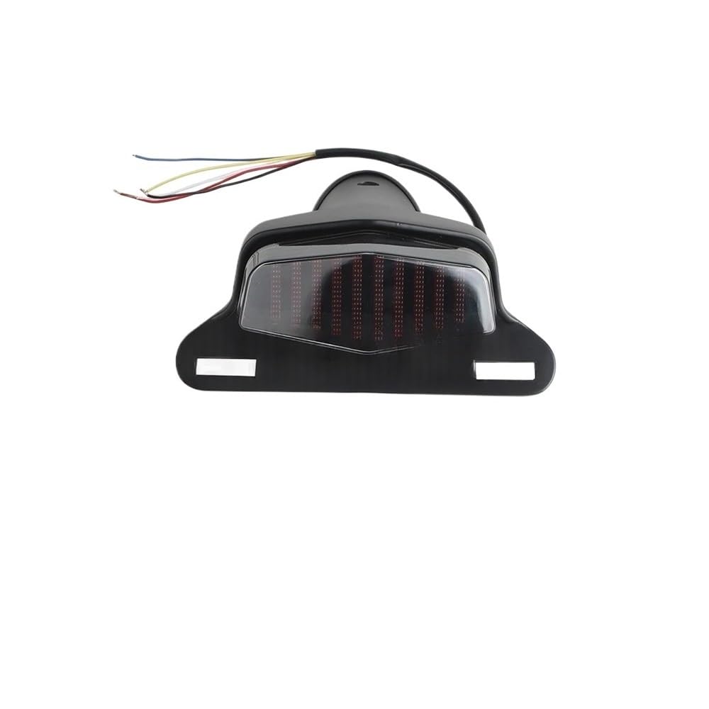 Feu arrière moto LED robuste avec support de plaque épuré pour Chopper - 8