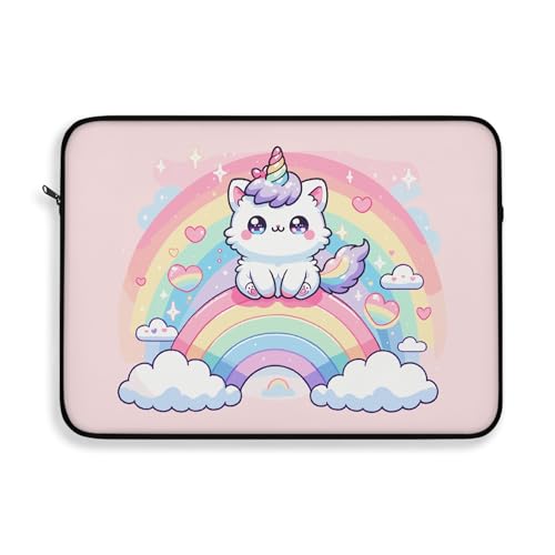 Protection ordinateur portable licorne 38 cm multicolore, étui souple et protecteur
