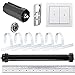 Produktbild NOBILY *** Rolladen-Komplett-Set für 60mm (SW60) Achtkantwelle Maxi-Rolladenmotor 10Nm + Wippschalter + Mechanik-Set inkl. 1,00m Welle