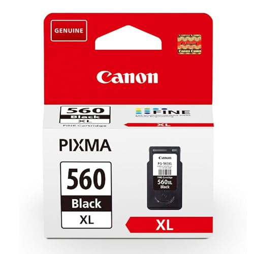 Canon Ink - PG-560XL High Yield Genuine Black Printer Ink Cartridge - Prints Up to 400 A4 Pages (1 x Cartridge)