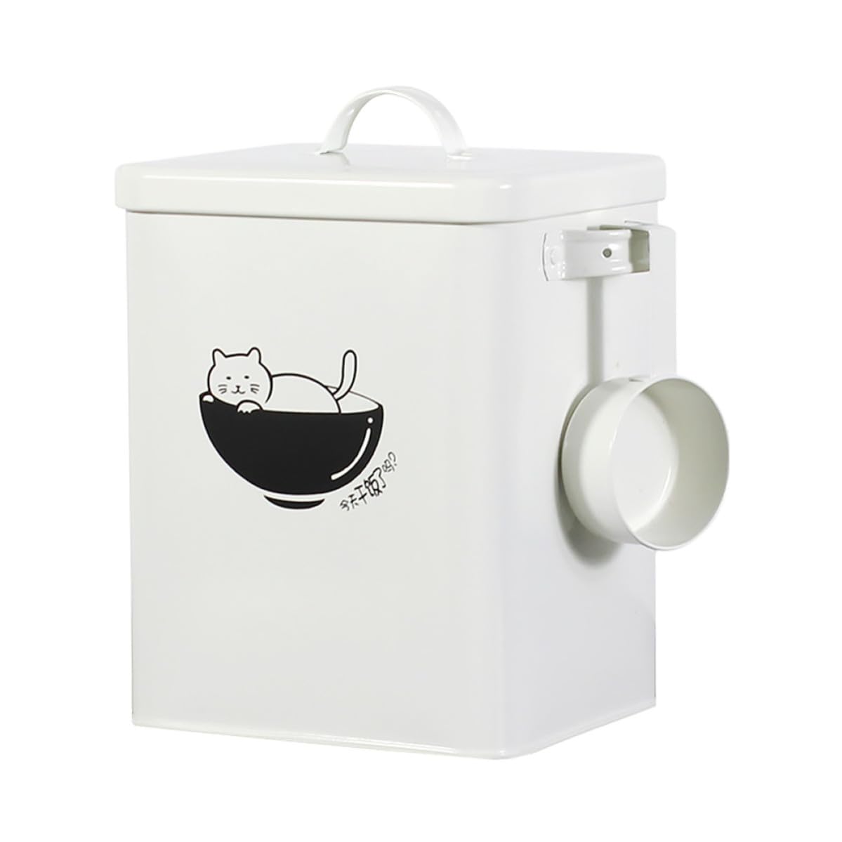 Recipiente para Guardar Comida para Perros, Cubo Sellado de Hierro
