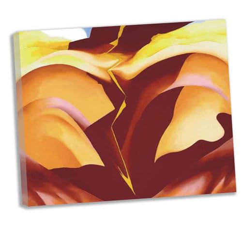 Impression sur toile Place IV noire O'Keeffe encadrée haut de gamme