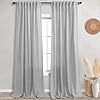 KOUFALL Back Tab Velvet Curtains
