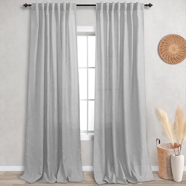 KOUFALL Back Tab Velvet Curtains