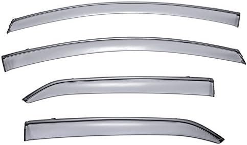 WellVisors Window Visors Wind Deflectors Compatible with Toyota 2007-2012 Yaris Sedan with Black Trim Rain Guards 3-847TY027