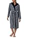 Produktbild Schiesser Damen Bademantel Mit Kapuze Frottee 110 Cm Länge - Baumwolle Gemustert, Navy_181535, M EU
